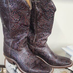 Boulet Hand Tooled Cowboy Boots